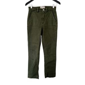 Everlane Olive Green "The Slim‎ Leg Crop" Jeans